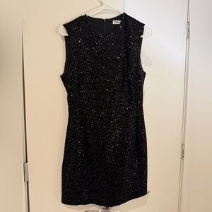 Zara Sparkly Velvet Black Mini Dress